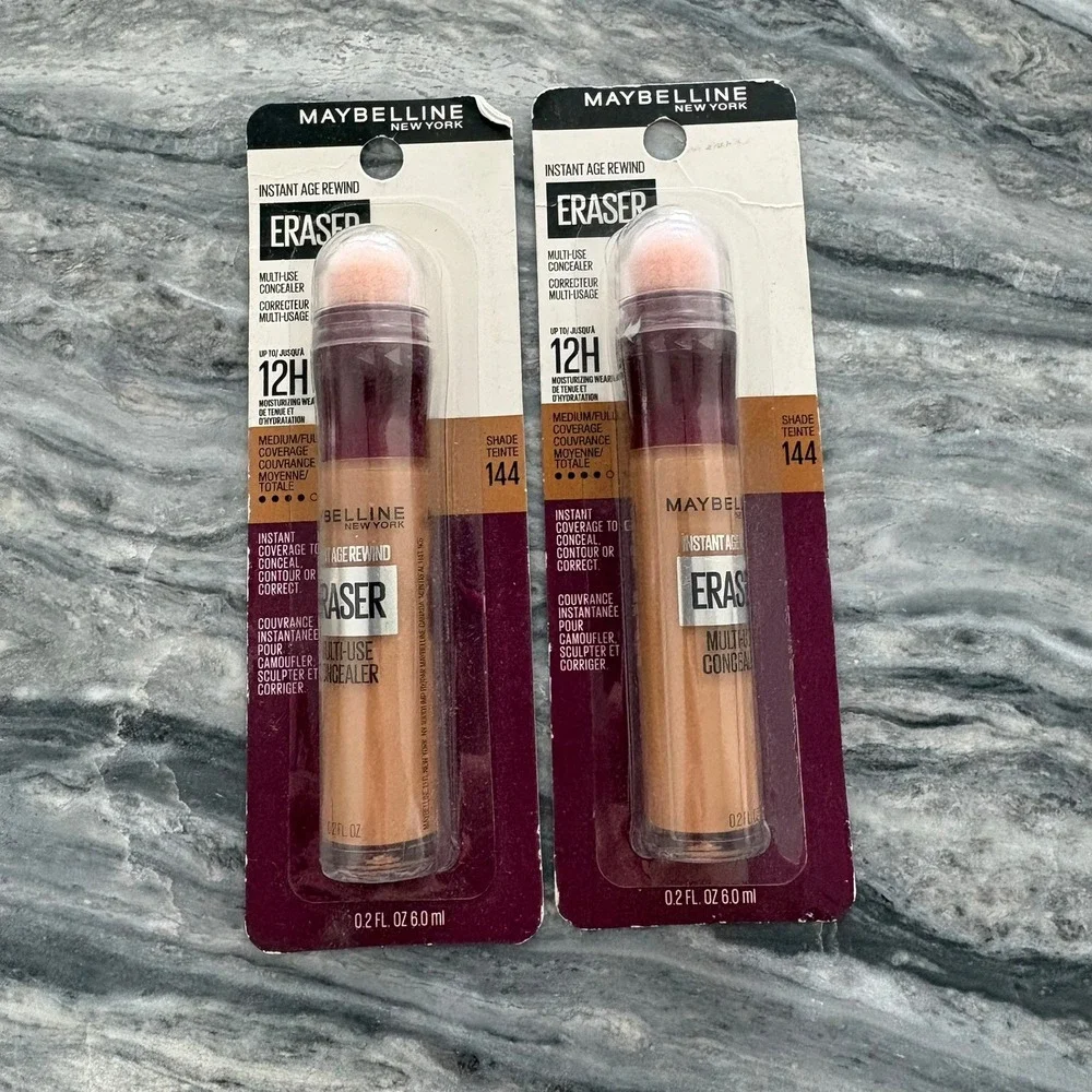 2x Maybelline Instant Age Rewind Eraser Multi-Use Concealer Shade 144 Lot, 2 NEW